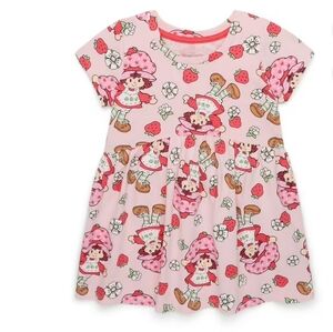Girls Toddler Strawberry Shortcake Print Dress Short Sleeves Size Size 3T NWT